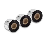 vhbw 3x Rubans transfert thermique compatible avec TSC TTP-346M, TTP-366M imprimante d'étiquettes - Bande résistante, 50 mm x 300m, noir