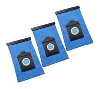 vhbw 3x Sacs compatible avec Bosch arriva BSG 1500RU, arriva BSG1400RU aspirateur - polyestere, 25,3cm x 17,4cm, bleu