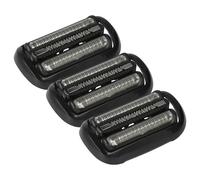 vhbw 3x Têtes de rasoir de remplacement compatible avec Braun 5044, 5035, 5012, 5015, 5011, 5020, 5010, 5018, 50 rasoir électrique, noir/argenté