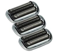 vhbw 3x Têtes de rasoir de remplacement compatible avec Braun 71-S7000cc, 71-S4862cs, 71-S4200cs, 71-S1200s rasoir électrique, noir / blanc / argenté