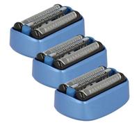vhbw 3x Têtes de rasoir de remplacement compatible avec Braun CoolTec CT6CC Typ 5676 rasoir électrique, noir / bleu