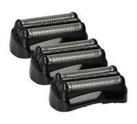 vhbw 3x Têtes de rasoir de remplacement compatible avec Braun Series 3, cruZer clean rasoir électrique, noir
