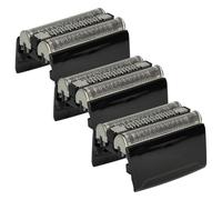 vhbw 3x Têtes de rasoir de remplacement compatible avec Braun type 5070cc, 5090cc, 5080cc, 5748, 5030s, 5020s, 5050cc, 5040s rasoir électrique, noir