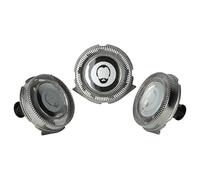 vhbw 3x Têtes de rasoir de remplacement compatible avec Philips RQ1131, RQ1150, RQ1150X, RQ1141, RQ1145, CCRQ1185, RQ1151 rasoir électrique, argenté