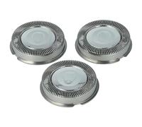 vhbw 3x Têtes de rasoir remplacement pour Philips HP1917, HQ2 pour rasoir électrique, argenté