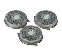 vhbw 3x Têtes de rasoir remplacement pour Philips HQ9 pour rasoir électrique, argenté