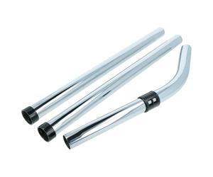 vhbw 3x Tube 3 pièces avec extension compatible avec Numatic PBT 230/2 | PPH 320, PPR 200-12, PPR 200A aspirateur - raccord 32mm, 50 - 150cm, argenté