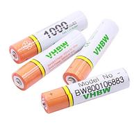 vhbw Lot de 4 Piles Rechargeables AAA, HR03 1000mAh Compatible avec Siemens Gigaset A510A, A510H, A510 Duo, A600A, A400, A420, A580, A585, A600, AS280