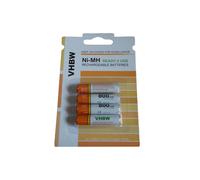vhbw 4x AAA Micro batteries pour téléphone fixe sans fil, compatible avec Siemens Gigaset A400a Duo, A400a Trio, A400a Quattro, A585 Duo