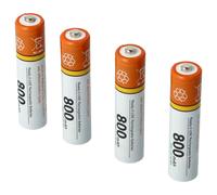 vhbw 4x Batterie AAA micro compatible avec Grundig Illion 1 Eco, Elya Duo, Tesis A téléphone fixe sans fil (800mAh, 1,2V, NiMH)