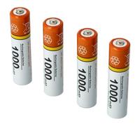 vhbw 4x Batterie AAA micro compatible avec Siemens Gigaset E370HX, E560, E560A Plus, E560HX, E630HX téléphone fixe sans fil (1000mAh, 1,2V, NiMH)