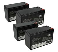 vhbw 4x Batterie compatible avec APS UPS-750THV, UPS-750TLV, UPS-750T ASI (7200mAh, 12V, AGM)