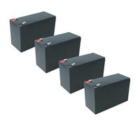 vhbw 4X Batterie de Bord Compatible avec ABUS Terxon SX AZ4000 système d'alarme (6Ah, 12V, AGM), 15,2 x 10 x 6,6 cm