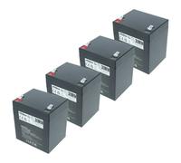 vhbw 4x Batterie remplacement pour APC RBC44, RBC43, RBC140 pour haut-parleurs, enceintes portatives (6Ah, 12,8V, LiFePO4)