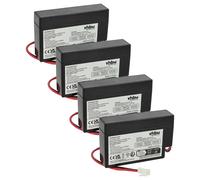 vhbw 4X Batterie Remplacement pour MP0.8-12H pour Divers appareils (800mAh, 12V, AGM, connecteur JST) 6X cellules