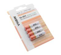 vhbw 4x Batteries AAA micro compatible avec Panasonic KX-TGE520, KX-TGQ200, KX-TGQ400 téléphone fixe sans fil (800mAh, 1,2V, NiMH)