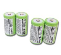 vhbw 4x Batteries de remplacement NiMH 3000mAh pour PerfectPro, Radio de chantier, Radio transportable-FM Remplace: Mono D, HR20, KR20, LR20, R20.