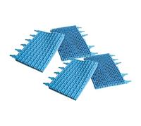 vhbw 4X Brosse Compatible avec Zodiac Voyager, Sweepy Free, Indigo Robot aspirateur de Piscine - en Caoutchouc, 30,5 x 24,4 x 5,8 cm