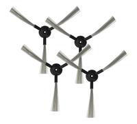 vhbw 4x Brosse latérale compatible avec Hoover RBC011, RBC006, RBC012, RBC003 011, RBC003 robot aspirateur - Lot de brosses, gris / noir