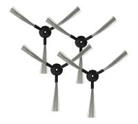 vhbw 4x Brosse latérale compatible avec Hoover Robo.com2 robot aspirateur - Lot de brosses, noir/gris
