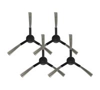 vhbw 4x Brosse latérale compatible avec Xiaomi Viomi V2 Pro V-RVCLM21B robot aspirateur - Lot de brosses, gauche/droite, noir