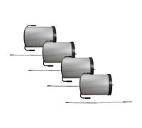 vhbw 4x Cartouche filtrante poussières fines compatible avec Bernardo DC 500, DC 300, DC 400 aspirateur à copeaux - Avec brosse de nettoyage