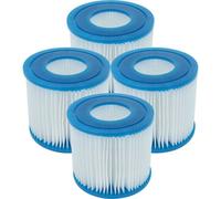 vhbw 4x Cartouche filtrante type VII compatible avec Bestway Lay-Z-Spa Vegas spa, bain à remous - Filtre de rechange bleu / blanc