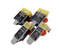 vhbw 4x cartouche pour imprimante lot avec puce pour Samsung CJX-2000, CJX-2000FW comme INK-C210, INK-M210, INK-M215. G