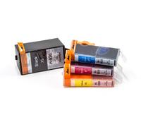 vhbw 4x cartouches compatible pour HP Officejet 7500 A Wireless, 7500A, 7500 imprimante - Set cyan, magenta, noir, jaune avec puce