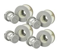 vhbw 4x Cartouches filtrantes compatible avec MSpa Premium piscine pompe de filtration, filtre à eau gris / blanc