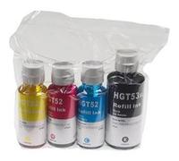vhbw 4x cartouches rechargée pour HP Smart Tank Plus 570 Wireless All-in-One, 655 imprimante - Set cyan, magenta, jaune, noir