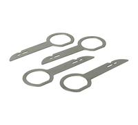 vhbw 4X Clés d'extraction pour autoradio Compatible avec Volkswagen RCD500, RNS, RNS-2 Voiture - Outils pour déblocage d'autoradio, Longueur 7 cm