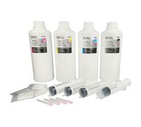 vhbw 4X Encre Compatible avec Samsung imprimante | Kit de recharge dye cyan, dye magenta, dye noir, dye jaune, 1000ml