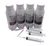 vhbw 4x Encre de recharge compatible avec Canon Pixma G1510 imprimante - Encre rechargeable dye cyan, dye magenta, dye noir, dye jaune, 250ml