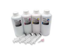 vhbw 4x Encre de recharge compatible avec Canon Pixma G7050, GM4050, G5050, G6050, GM2050, G4511, G3501, G2501, G1501 imprimante - cyan, magenta, noir, jaune, 1000ml