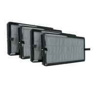 vhbw 4x Filtre à charbon actif compatible avec Kärcher AF 30 purificateur d'air - Filtre à air HEPA 13 noir