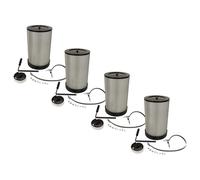 vhbw 4x Filtre à particules fines compatible avec Metabo SPA 1701 W centrale d'aspiration - particules fines avec brosses de nettoyage