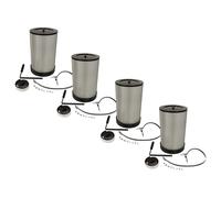 vhbw 4x Filtre à particules fines remplacement pour Scheppach 75006000 pour centrale d'aspiration - particules fines avec brosses de nettoyage