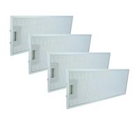 vhbw 4x Filtre anti-graisse compatible avec Siemens LI23030SD/08, LI23030TI, LI23030TI/02, LI23030SD/07, LI23030TI/01 hotte de cuisine, métal