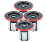 vhbw 4x filtre compatible avec Bosch BBS611A3CN01, BBS611BSC01, BBS611BSC02, BBS611A3CN aspirateur - filtre HEPA noir / blanc / rouge