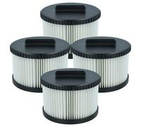 vhbw 4x filtre compatible avec Dewalt DWV010 Typ 2, DWV012 Typ 2, DWV902M/L Typ 2, DWV900/01L aspirateur - filtre HEPA noir / blanc