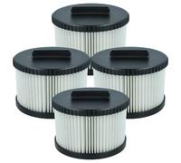 vhbw 4x filtre compatible avec Dewalt DWV9340-XJ aspirateur - filtre HEPA noir/blanc