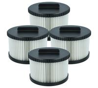 vhbw 4x filtre compatible avec Dewalt DWV9340-XJ aspirateur - filtre HEPA noir/blanc