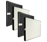 vhbw 4x Filtre compatible avec Philips AC1214, AC1215, AC1217, AC1214/10 purificateur d'air - filtre HEPA, filtre à charbon actif