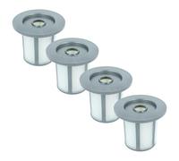 vhbw 4x filtre plissé compatible avec Bosch BCS6111P07, BCS6111P08, BCS611AU07, BCS611AU08, BCS6111P04 aspirateur - blanc/gris