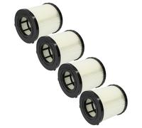 vhbw 4x filtre plissé compatible avec Dewalt DCV581h, DCV584l, DCV580h, DCV582, DCV580, DCV581 aspirateur - noir/blanc