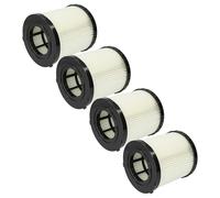 vhbw 4x filtre plissé compatible avec Dewalt DCV581h, DCV584l, DCV580h, DCV582, DCV580, DCV581 aspirateur - noir/blanc
