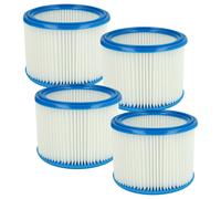vhbw 4x filtre plissé compatible avec Eibenstock SS 1401 L, SS 1400 aspirateur - blanc / bleu