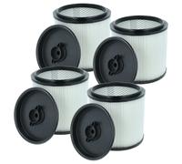 vhbw 4x filtre plissé compatible avec Einhell TE-VC 2350 SACL, 2350 SACL EX CH, 2350 SACL EX UKCA aspirateur à sec/humide - noir / blanc