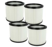 vhbw 4x filtre plissé compatible avec Einhell YPL Eihell 1250, 1400 aspirateur - noir / blanc
